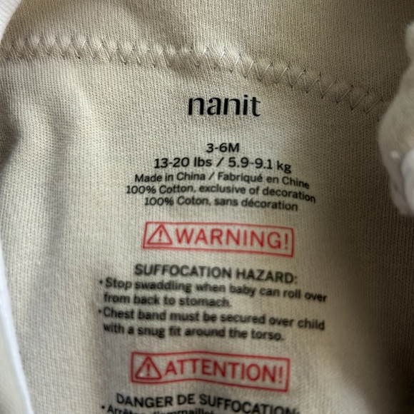 Nanit 3-6 month swaddle with breathing band 2 grey - Picture 2 of 2